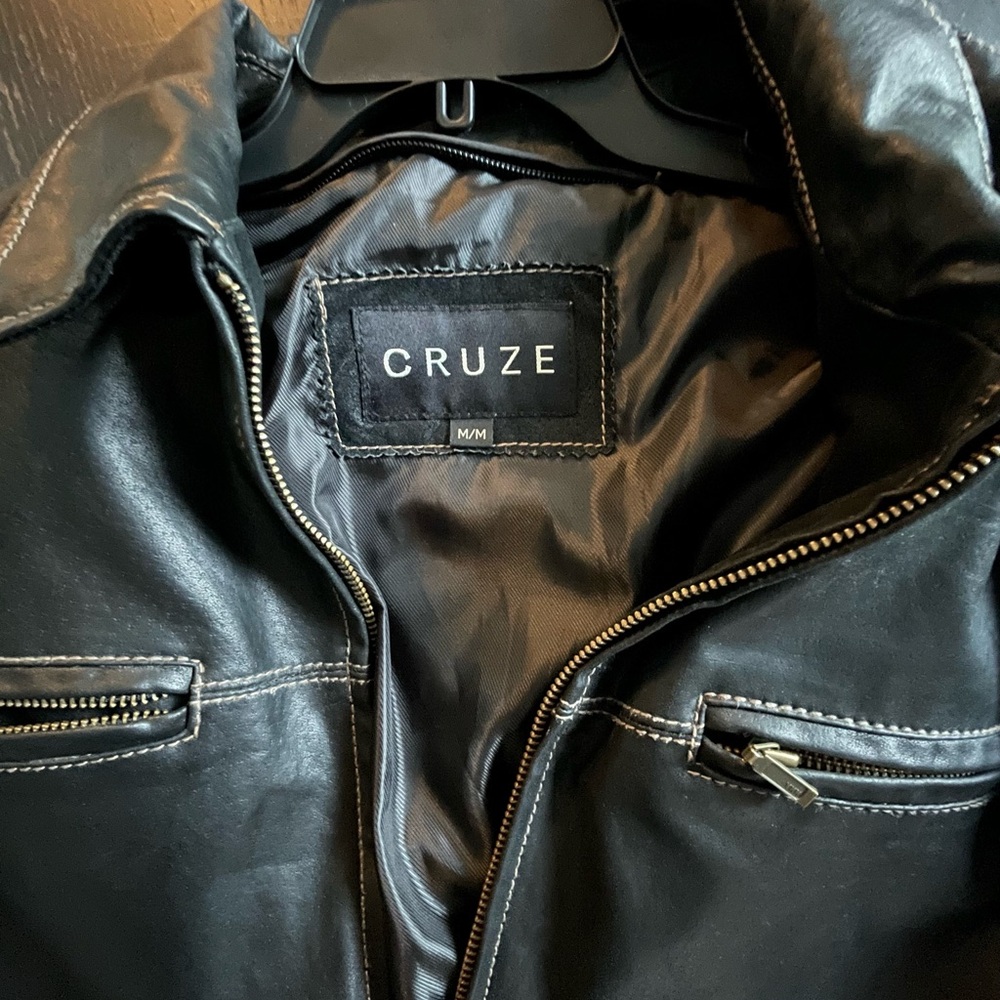 CRUZE Black Leather Jacket